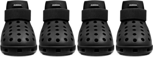 Dog Shoes for Hot Pavement – Dog Shoe for Small & Medium & Large Dogs, Dog Boots Paw Protectors, Easy ON & Off, Non-Slip, Waterproof, Easy-Clean Dog Booties for Beach and Snow (Black, Medium)