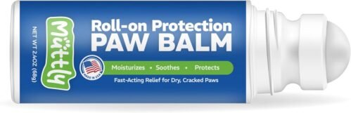 Roll-On Dog Paw Balm – Dog Paw Moisturizer & Soothing Protection from Snow & Hot Pavements – Snout Soother for Dogs – Easy & Fast to Apply, Natural, Non-Toxic, Food-Grade, Lick-Safe Paw Wax for Dogs