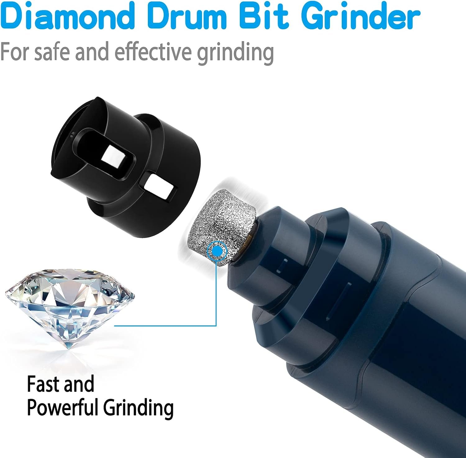 Casfuy Dog Nail Grinder Upgraded - Professional 2-Speed Electric Rechargeable Pet Nail Trimmer Painless Paws Grooming & Smoothing for Small Medium Large Dogs & Cats(Dark Blue) - Image 2